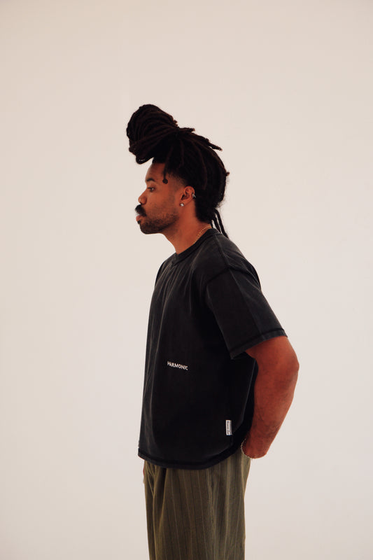 "Daily" Black Tee